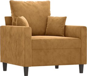 vidaXL barna bársony kanapéfotel 60 cm