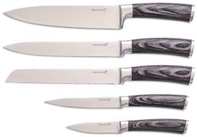 Késkészlet G21 Gourmet Stone 5 db + bambusz késtartó