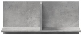 betonszürke szerelt fa faliszekrény 70 x 16,5 x 30 cm