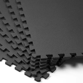 monzana® Padlóvédő szőnyegkészlet 18 db - fekete
