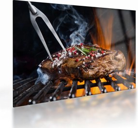 Egy sült steak képe (üvegen) (70x50 cm)