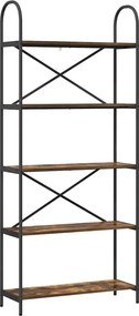 vidaXL Könyvespolc Füstölt tölgy 80 x 30 x 183 cm Faanyag