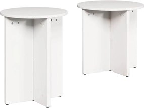 vidaXL Dohányzóasztal 2 pcs Fehér