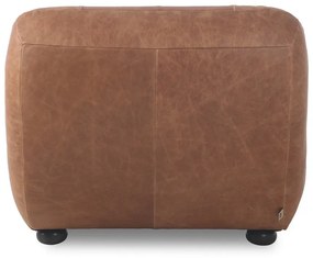 Konyakbarna bőr fotel Wyatt – Dutchbone
