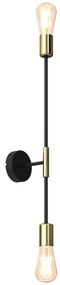 Fali lámpa FLAME 2xE27/60W/230V fekete/arany