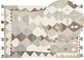 Színes kilim gyapjúszőnyeg 160 x 230 cm ARALEZ Beliani