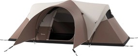 Outsunny Családi Kemping Sátor 5-6 Főnek Vízálló Könnyű Szellőző Kényelmes Hordtáskával, méret: 550L x 300W x 198H cm | Aosom