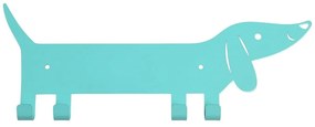 Türkiz fém fali gyerek fogas Sausage Dog – Rex London