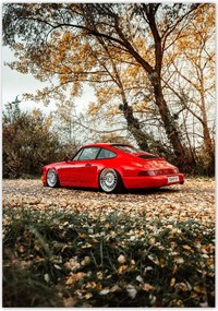 Poszterek 70x100 Piros Porsche Autó