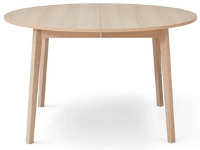 Kerek bővíthető étkezőasztal hosszabbító asztallappal, tölgyfa dekorral ø 130 cm Single – Hammel Furniture