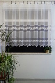 Mg Függöny jacquard 31589 Fehér 400x160cm készre varrt Bt