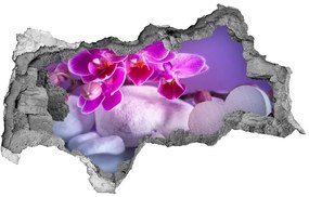 Lyuk 3d fali matrica Orchidea és a szív nd-b-82482729