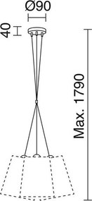 Novolux A TU ESTILO 716B-G05X1A-29 Függőlámpa 3x60W/E27 IP20