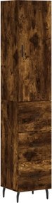 vidaXL füstös tölgy színű szerelt fa magasszekrény 34,5x34x180 cm