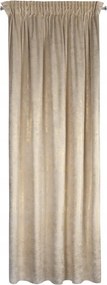 Szalagra kész függöny Avena 135x270 Eurofirany bézs pöttyös nyomtatás