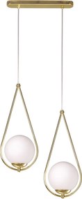 KAJA K-4776 NEVE GOLD Sárgaréz Színű Függeszték 2xE14 10W IP20