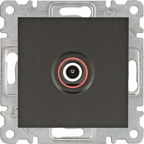 Hager Lumina fekete szimpla Tv aljzat