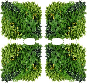 Outsunny 12 darabos Mesterséges Növény Fal Élőfal 50x50 cm UV Védelemmel | Aosom