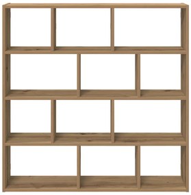 kézműves tölgy színű fali kockapolc 12 rekeszes színű