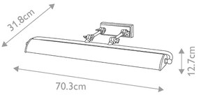 Elstead WINCHFIELD-PLL-AB-OAK - Képmegvilágító WINCHFIELD 4xE14/40W/230V tölgy