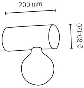 Spot-Light 6994151 - Fali lámpa TRABO 1xE27/25W/230V