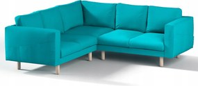 Dekoria Norsborg 4 személyes sarokkanapé huzat Ikea kék