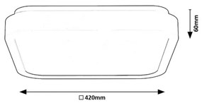 Rabalux 71256 - LED Fürdőszobai mennyezeti lámpa SAMIRA LED/48W/230V IP44 fekete