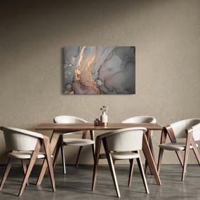 Kép - Szürke-arany márvány (90x60 cm)