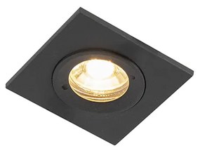 Okos beépített reflektor fekete négyzet alakú IP44 WiFi-vel, GU10-es foglalattal - Xena