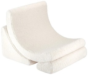 Krémszínű buklé gyerek fotel Moon – Wigiwama