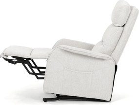Polohovací křeslo, elektrické kabelové ovládání, béžová, látka, TV-L8960 CRM2