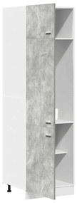 betonszürke forgácslap szekrény hűtőhöz 60 x 57 x 207 cm