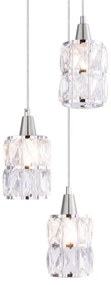 Globo 15760-3 - kristály csillár zsinóron WOLLI 3xE14/40W/230V