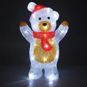 monzana® Karácsonyi medve LED világítással - álló