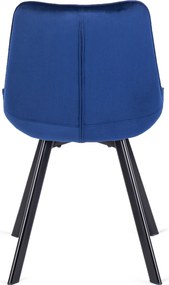 Krzesło RICK Granatowe Welurowe