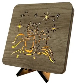 Li-Go 5788/DUB2 - LED asztali dekoráció LED/12W/230V 19x19 cm tölgy/A kis herceg