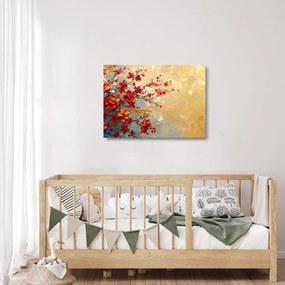 Üveg kép - Virágzó fa (70x50 cm)