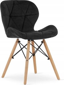 Lago bársony szék fekete x 1