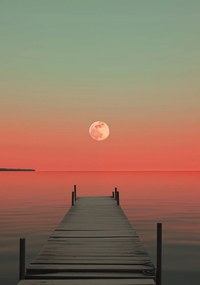 Poszter 70x100cm Hold a víz felett