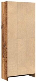 antik fa színű szerelt fa könyvespolc 60 x 24 x 143 cm