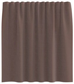 2 db barna fátyolfüggönyök fülecske tetejével 140x260 cm