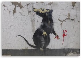 Gario Vászonkép Banksy patkány mancsa Méret: 120 x 80 cm