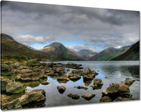 Vászonkép 100x70 Nagy kövek a folyóban