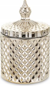Dekoratív üveg tároló doboz, arany