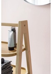 Fekete-natúr színű bambusz fürdőszobai polcos állvány 44x80 cm Ecori – Wenko