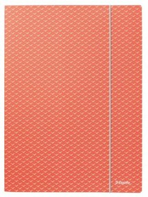 Gumis mappa, karton, A4, ESSELTE Colour&#039;Breeze, korall (E628494)