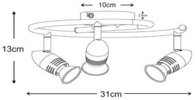 Lucide 13955/14/12 - LED Spotlámpa CARO-LED 3xGU10/5W/230V króm
