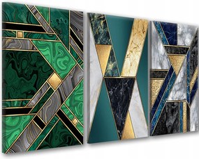 Modern vászonkép falikép nappali triptichon arany