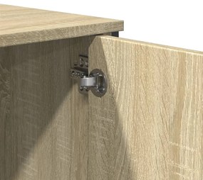 sonoma tölgy színű szerelt fa dohányzóasztal 100x35x74,5 cm