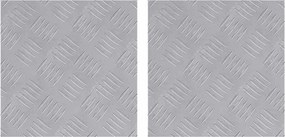 vidaXL Lépcsőfok Négyzet 2 pcs Ezüst 30 x 30 cm Alumínium